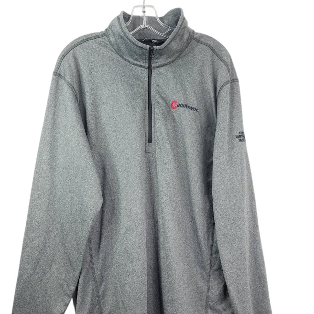 The North Face Men's Gray Heather Quarter Long Sleeve Pullover Jacket Size XL